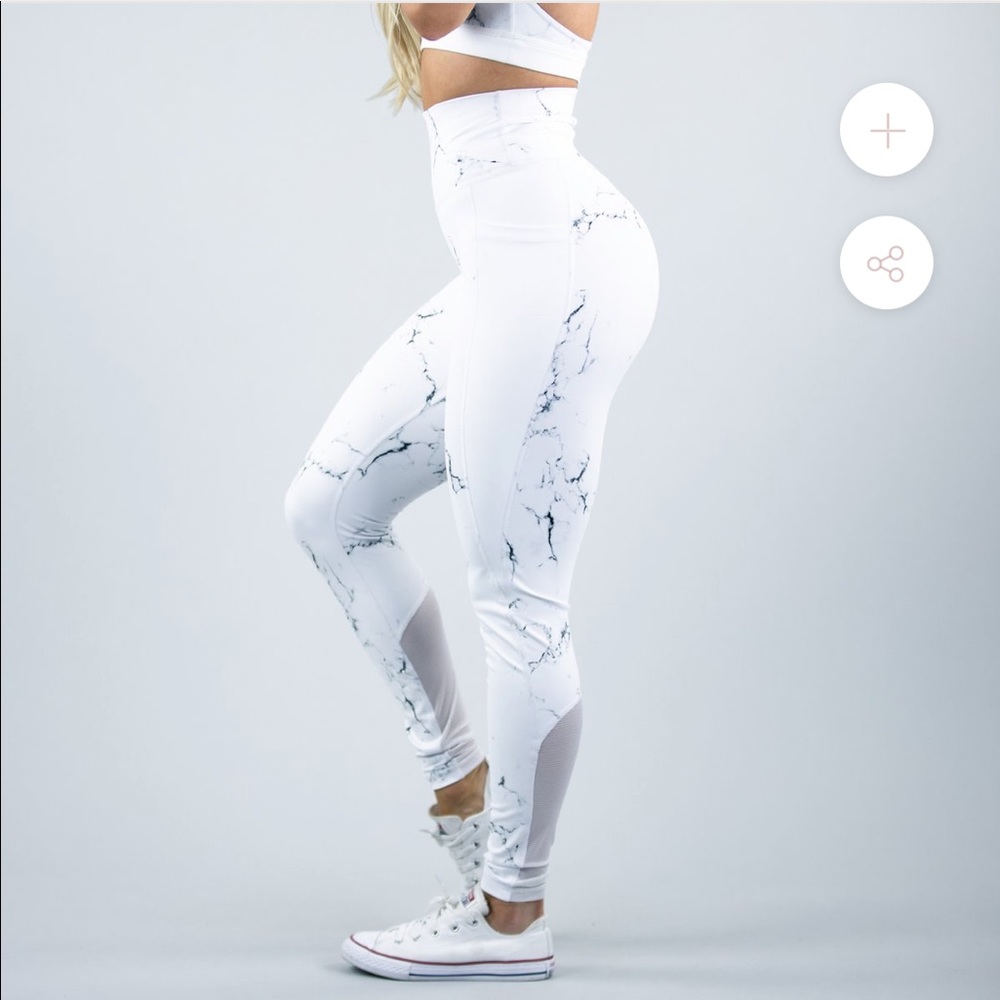 Buffbunny Onyx Leggings- White Marble